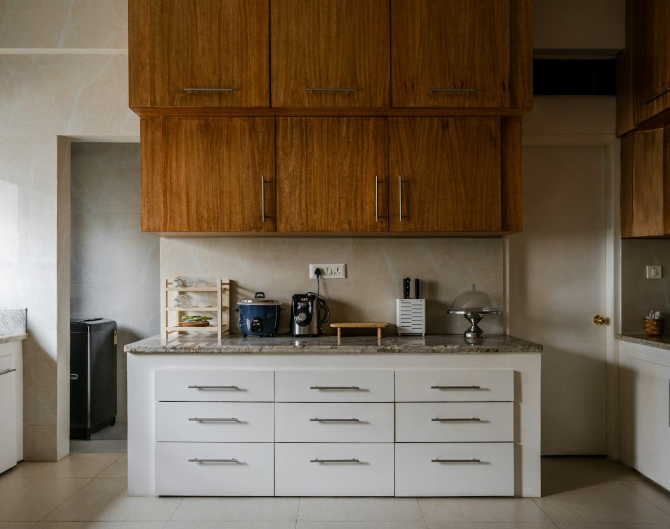 a kitchen filled with lots of counter top space